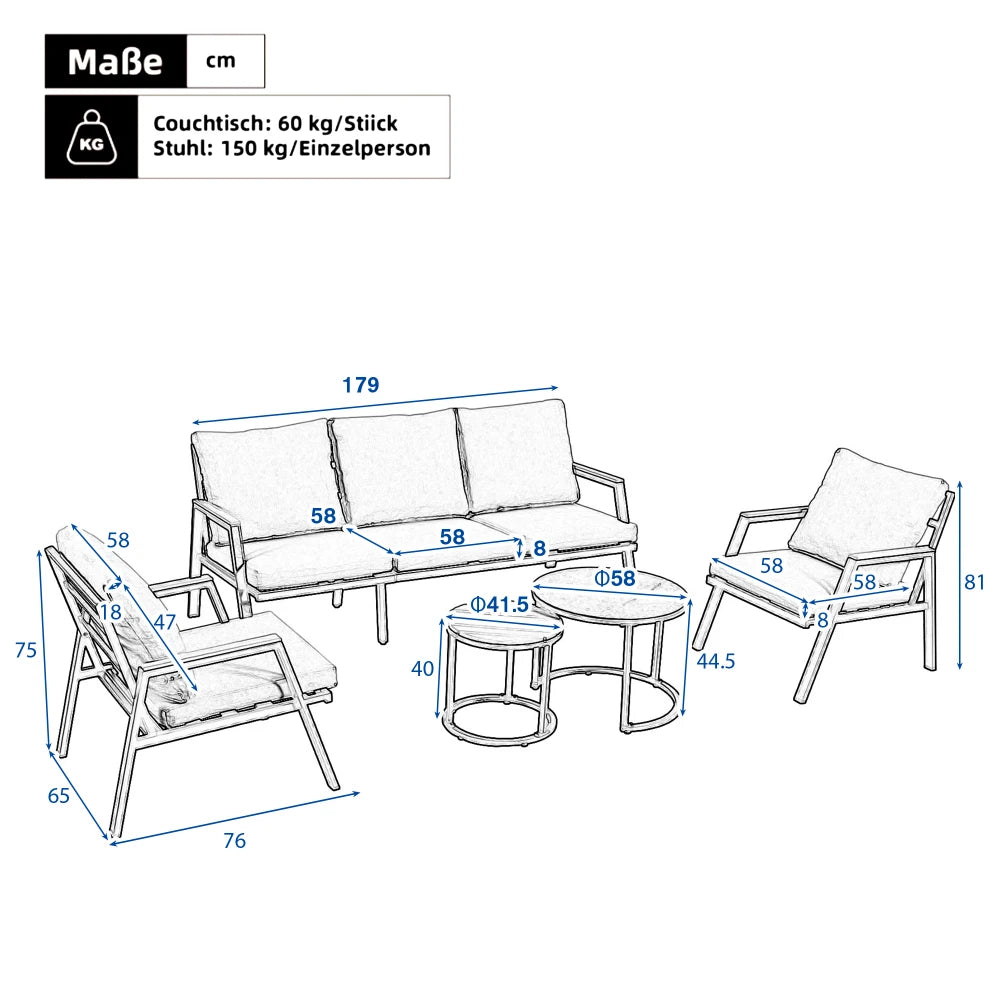 Tuin Loungeset - 
Gratis verzending in Nederland