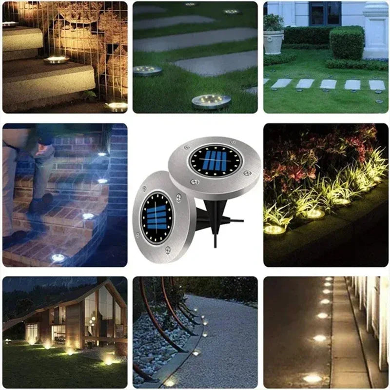 4/8 Stuks Solar Grondspots – 8/20 LED Buitenverlichting voor Tuin en Pad - 
Gratis verzending in Nederland