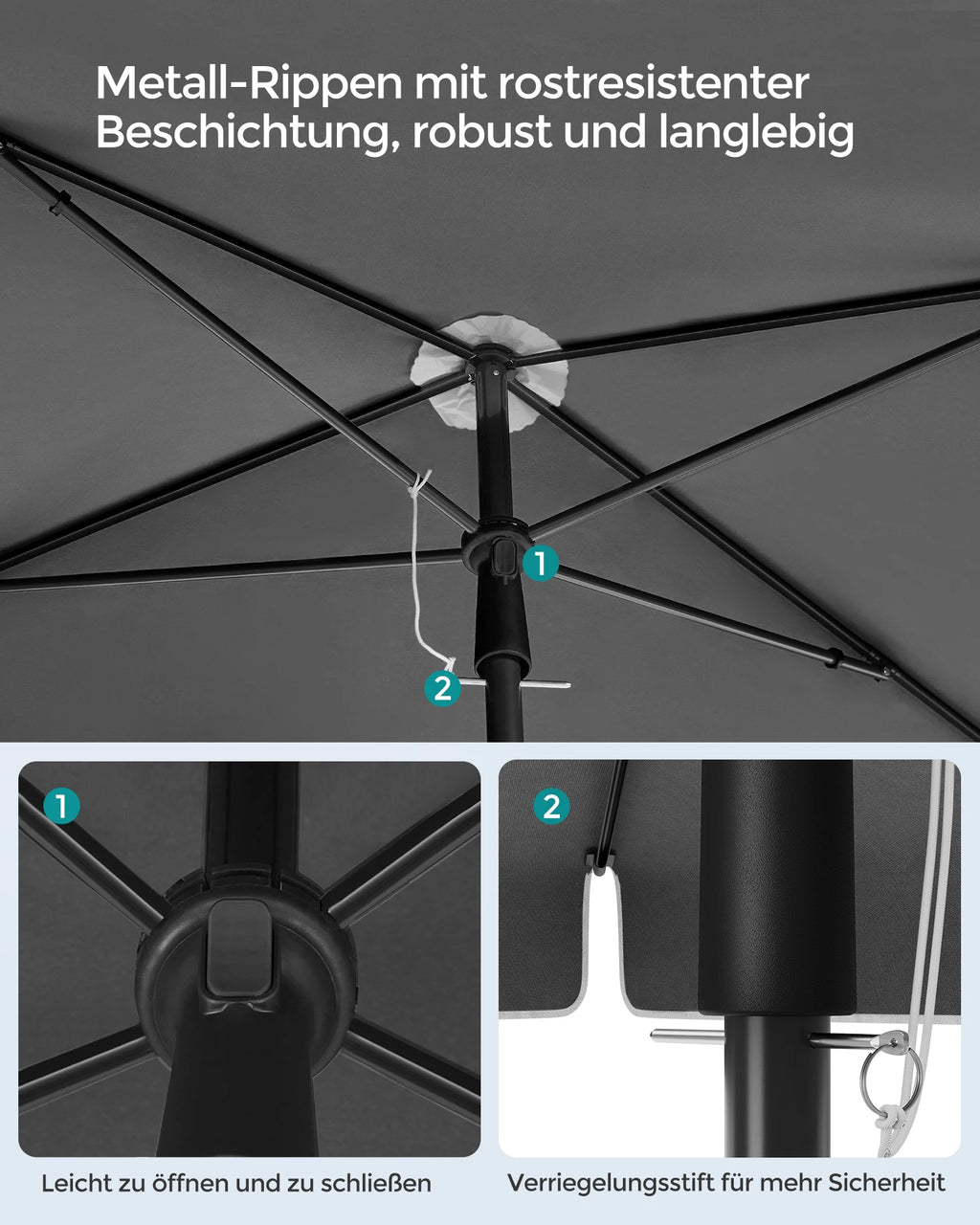 Balkon Parasol – Zonwering UPF 50+ met Opbergtas (Zonder Voet) - 
Gratis verzending in Nederland