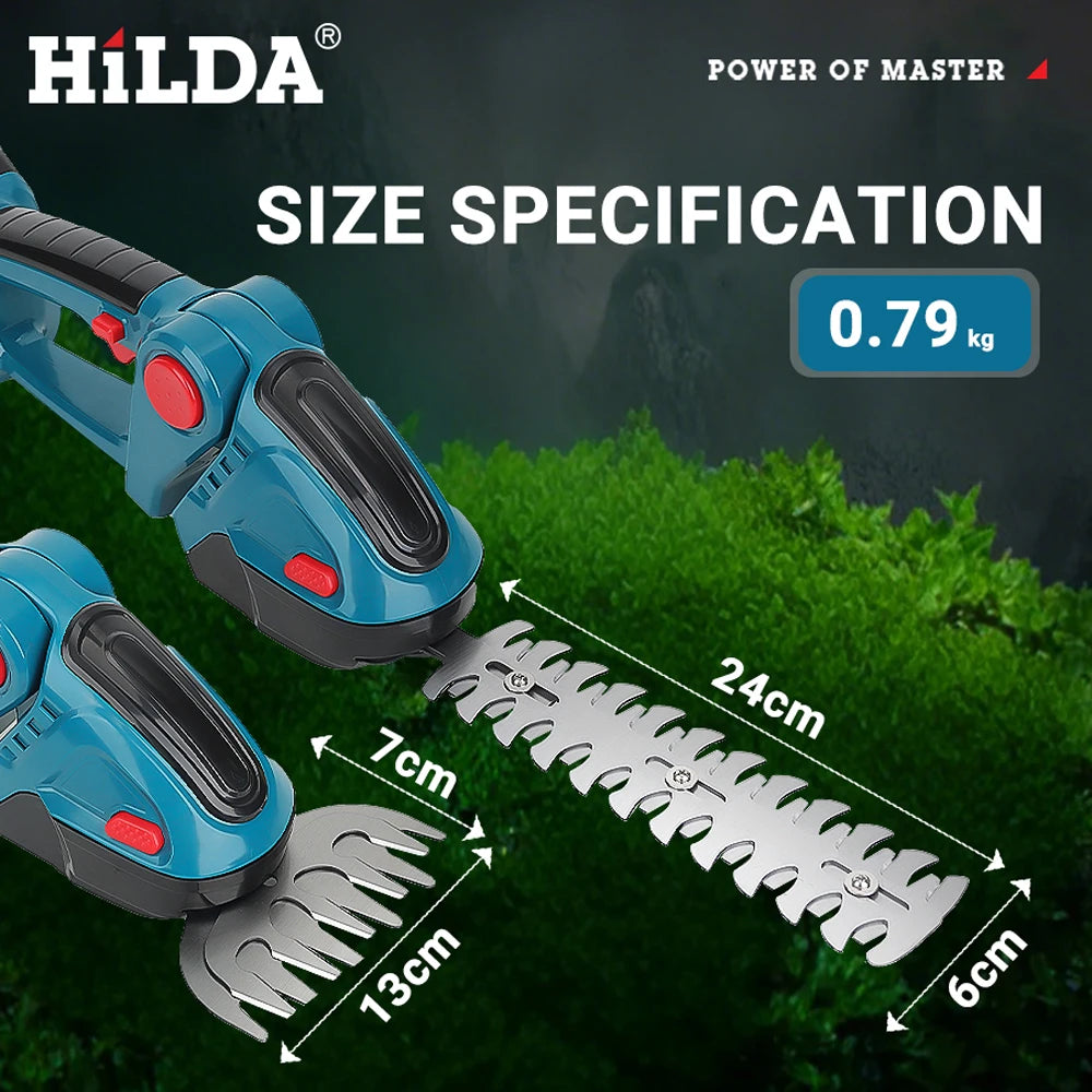 HILDA 2-in-1 Accu Heggenschaar & Gras-/Onkruidschaar - 
Gratis verzending in Nederland
