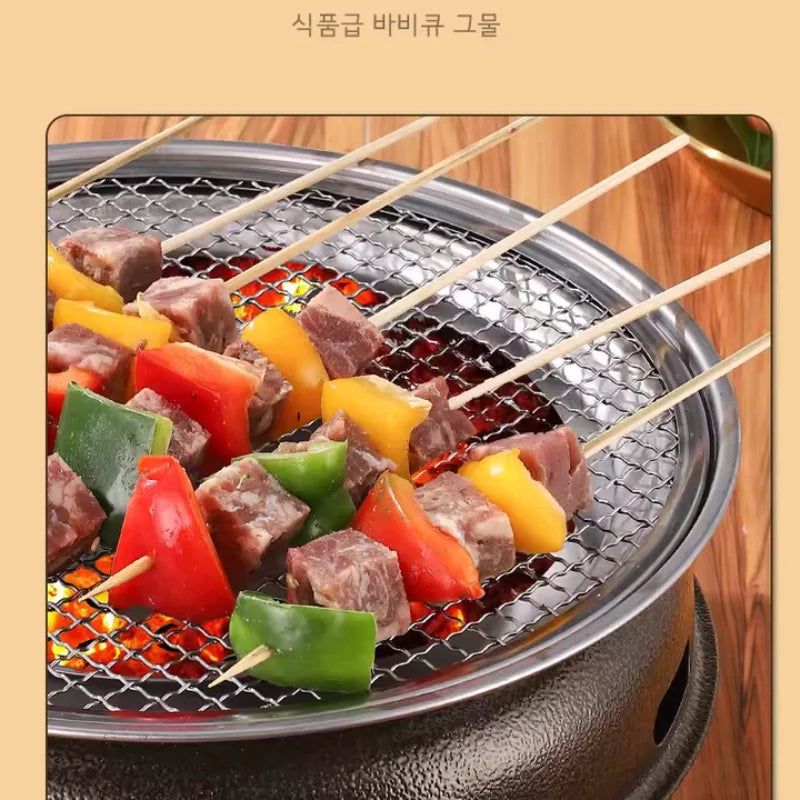 Koreaanse ronde BBQ grill -Gratis verzending in Nederland