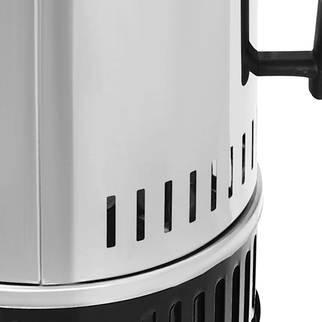 1000W verticale elektrische grill RVS – met rotisserie & 6 spiesen, rookvrij BBQ’en thuis 
Gratis verzending in Nederland.