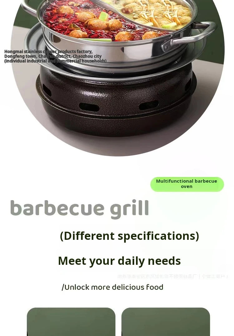 Koreaanse ronde BBQ grill -Gratis verzending in Nederland