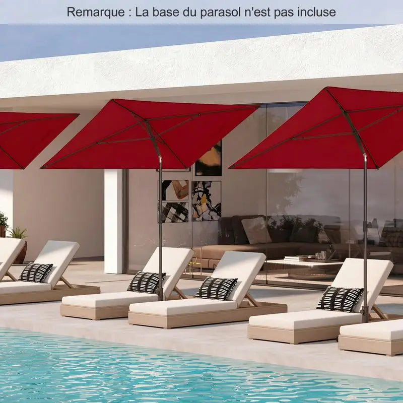 Rechthoekige Patio Parasol – 213 × 140 cm Zonwering voor Balkon en Terras - 
Gratis verzending in Nederland