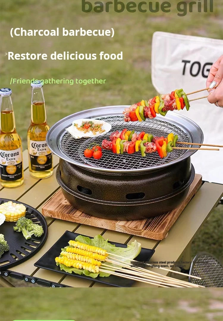 Koreaanse ronde BBQ grill -Gratis verzending in Nederland