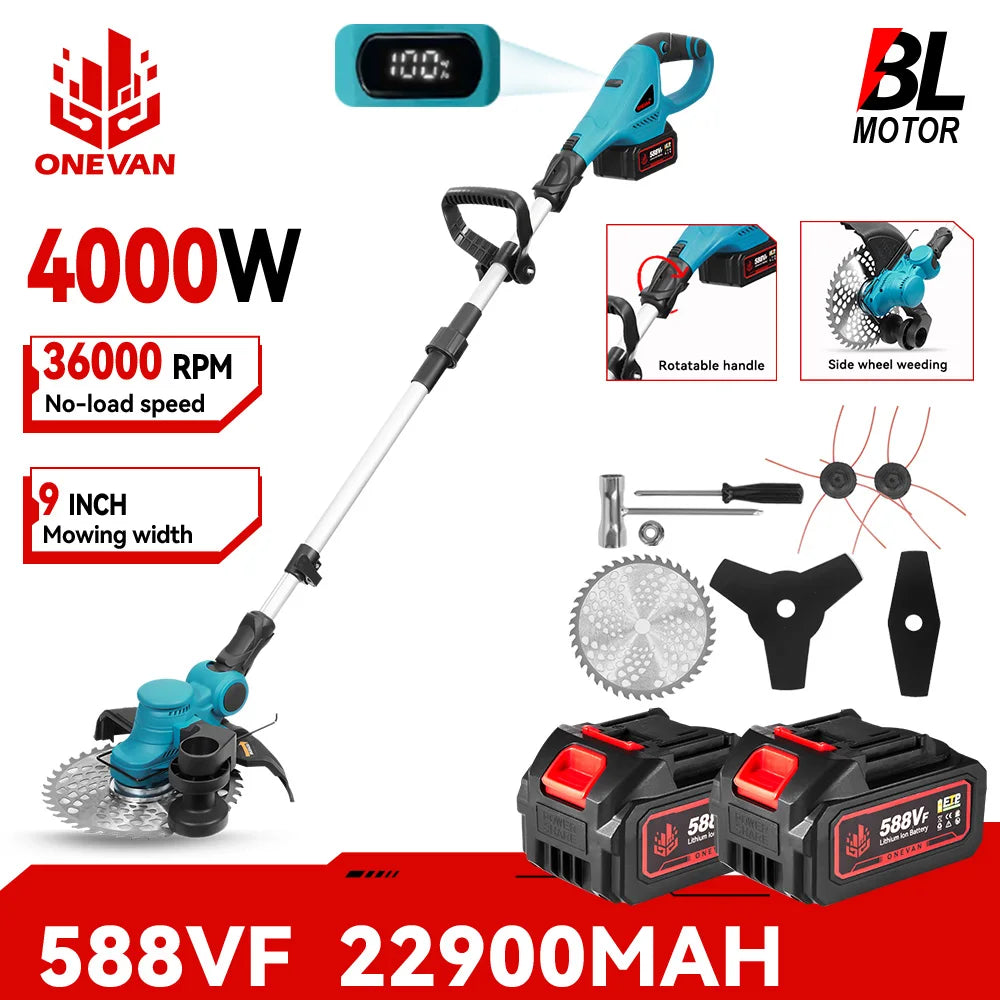 ONEVAN 9 inch Accu Grastrimmer - Gratis verzending in Nederland