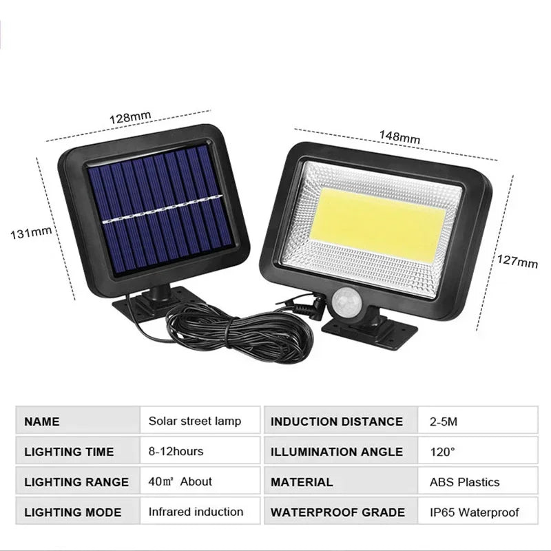 COB Solar Wandlamp met Bewegingssensor -
Gratis verzending in Nederland