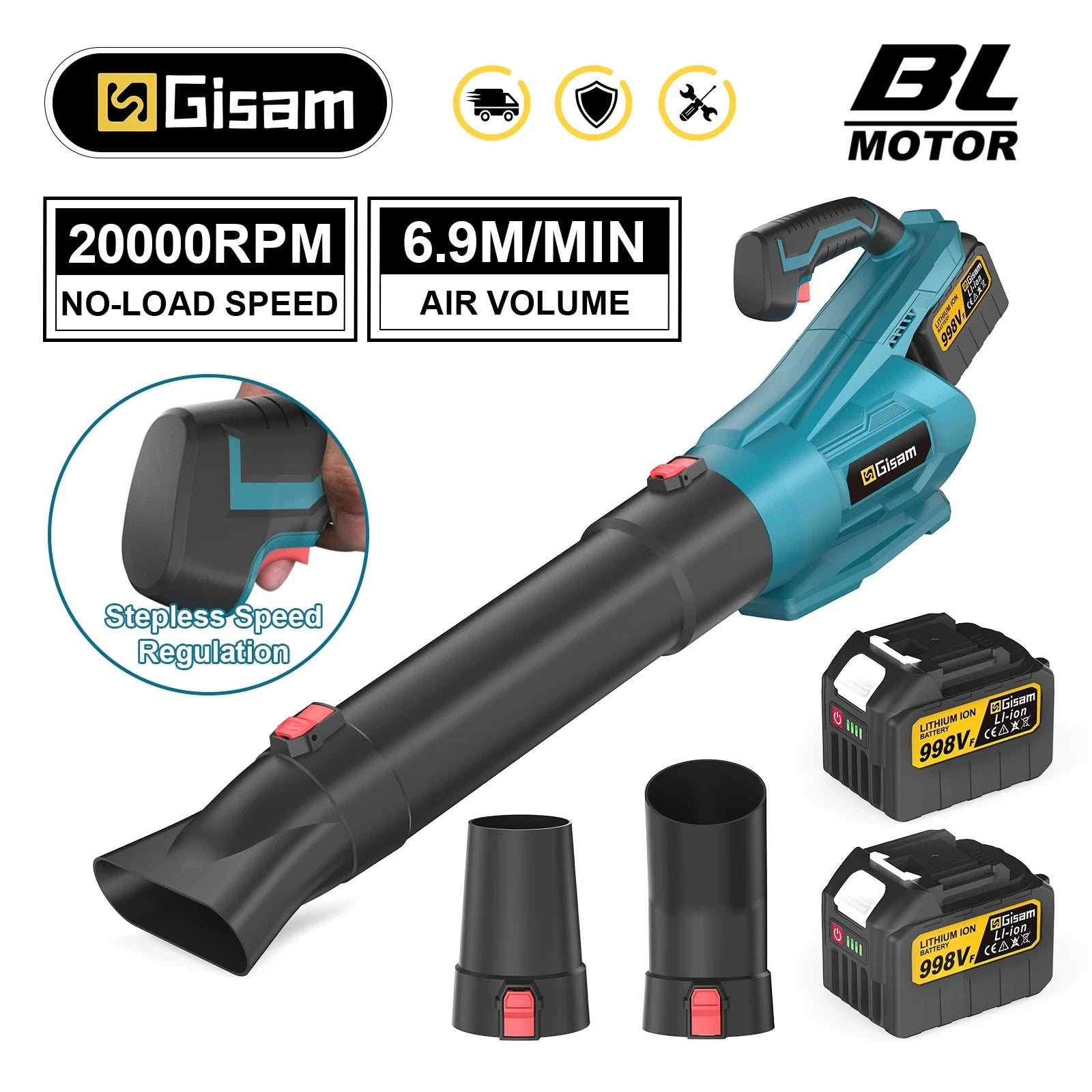 2000W Accu Bladblazer - Makita 18V Compatibel - 
Gratis verzending in Nederland
