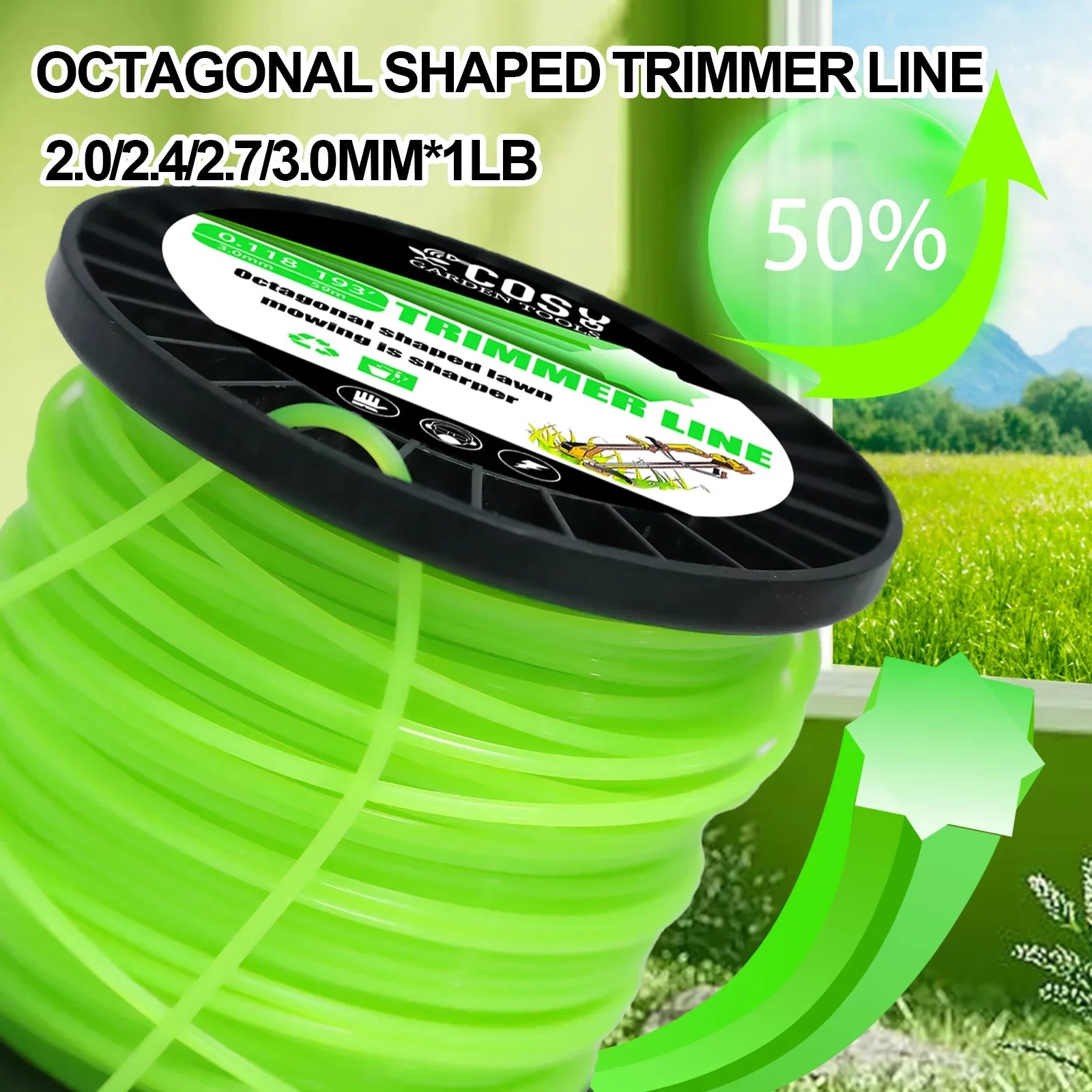 1LB Nylon Octagonal shape Mowing Trimmer Line - 
Gratis verzending in Nederland