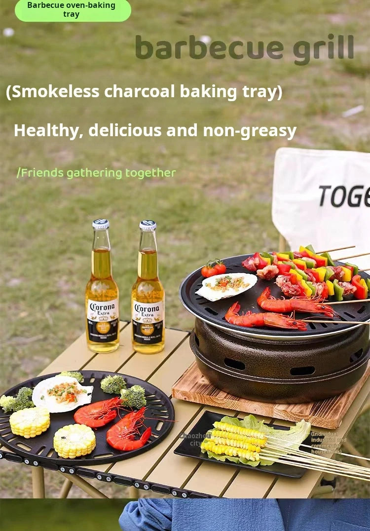 Koreaanse ronde BBQ grill -Gratis verzending in Nederland