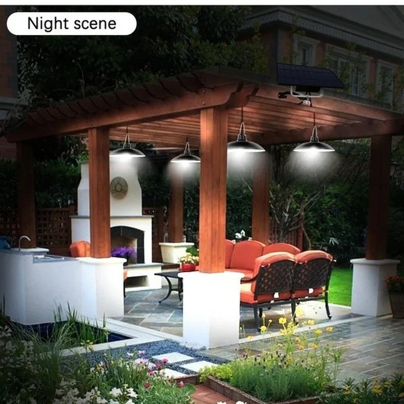 Solar Hanglamp Buiten – Waterdichte Dubbele LED Lamp op Zonne-energie - 
Gratis verzending in Nederland