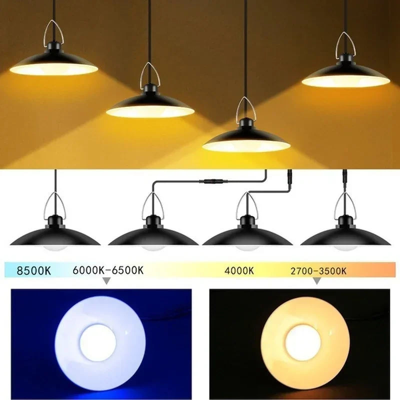 Solar Hanglamp Buiten – Waterdichte Dubbele LED Lamp op Zonne-energie - 
Gratis verzending in Nederland