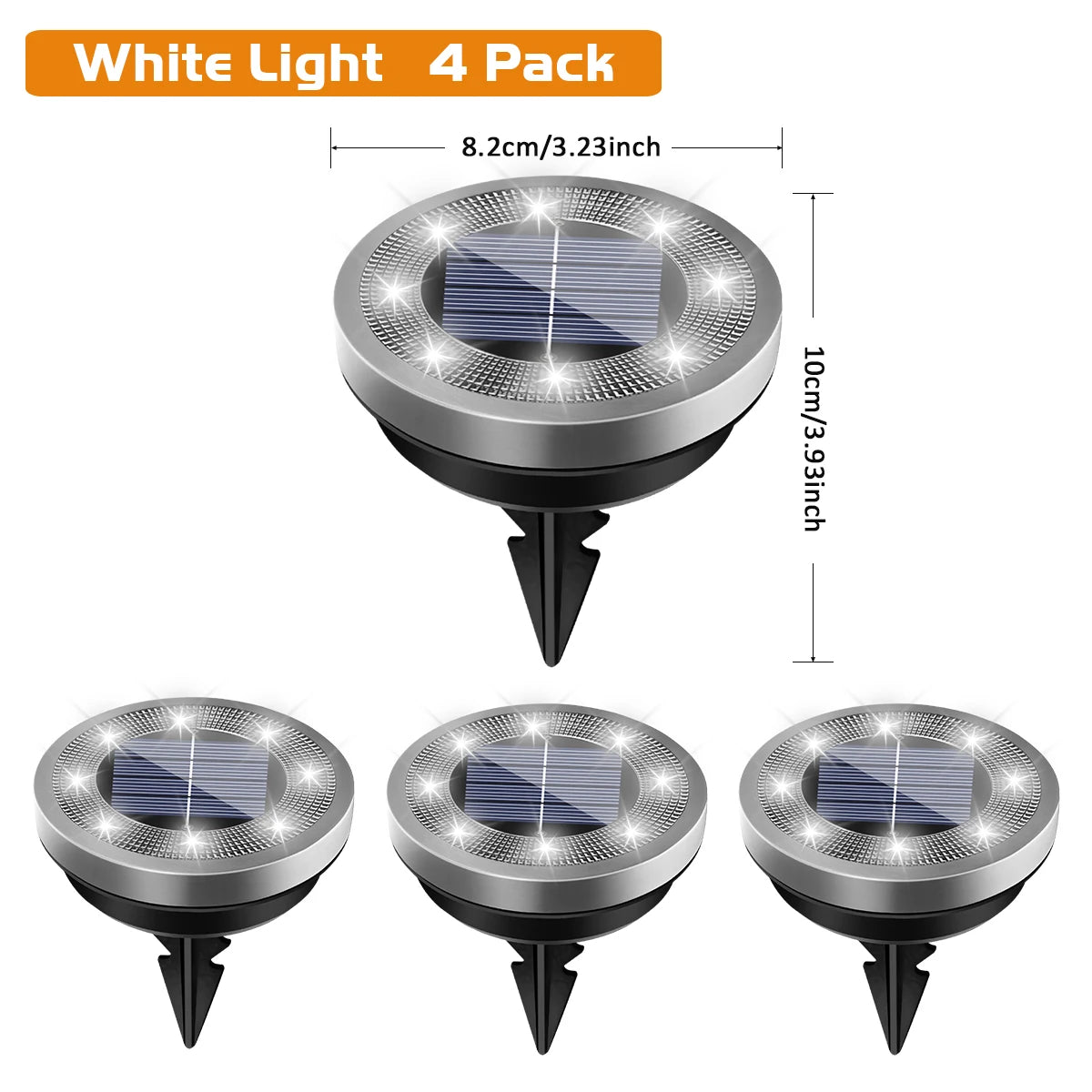 Set van 4 stuks. Solar grondlampen IP65 waterdicht  - Gratis verzending in Nederland