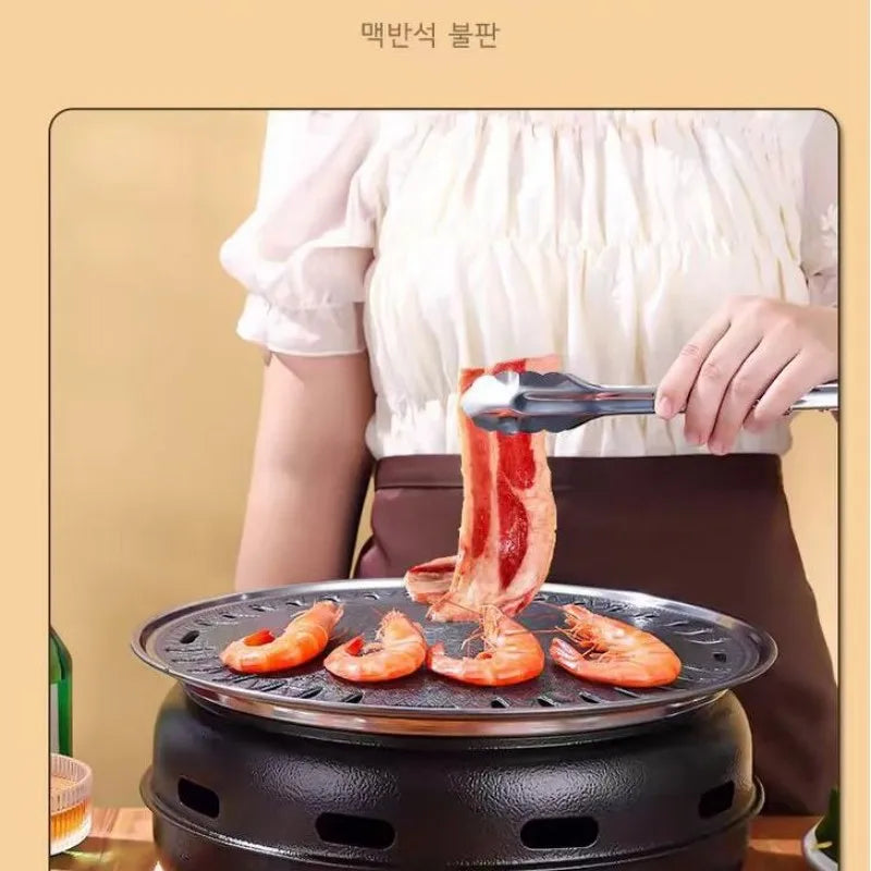 Koreaanse ronde BBQ grill -Gratis verzending in Nederland