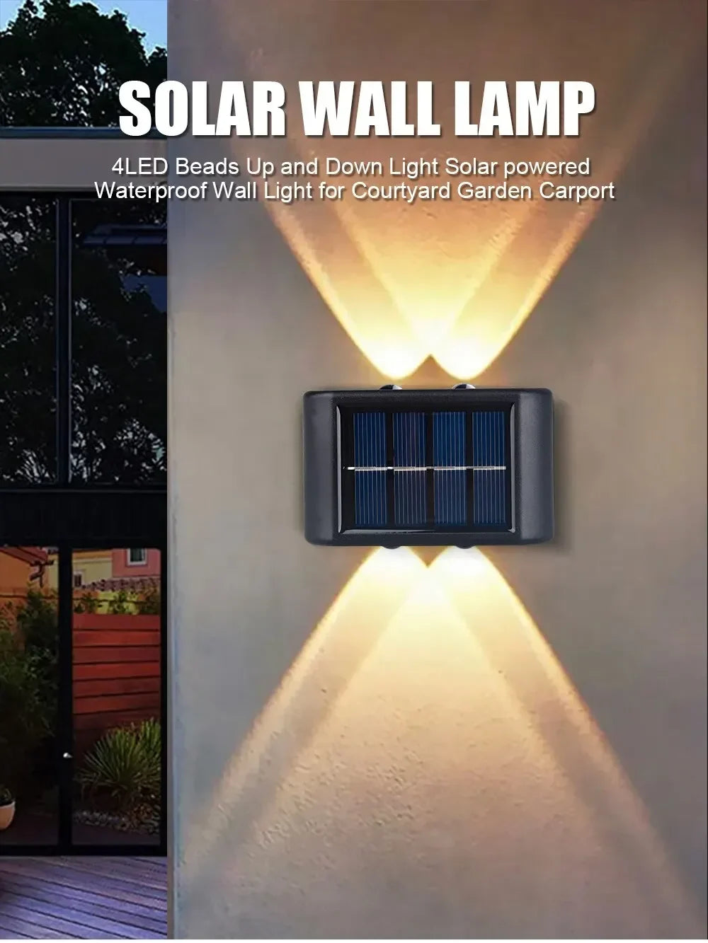 12 LED Solar Wandlamp – Waterdichte Tuinverlichting voor Buiten - 
Gratis verzending in Nederland
