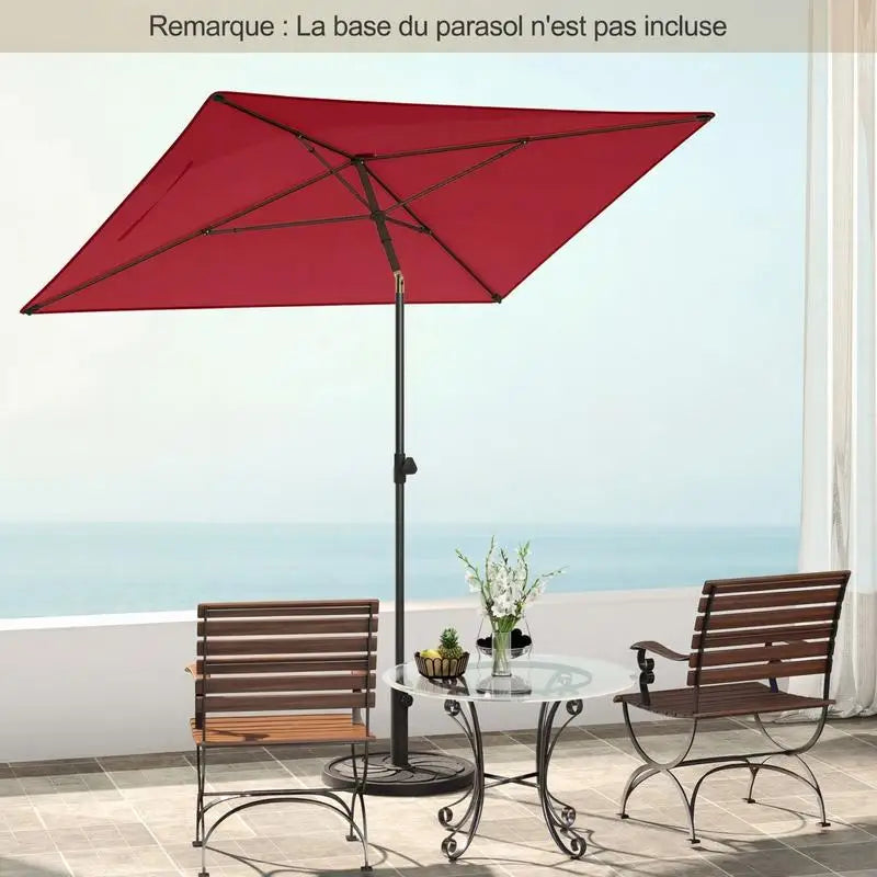 Rechthoekige Patio Parasol – 213 × 140 cm Zonwering voor Balkon en Terras - 
Gratis verzending in Nederland