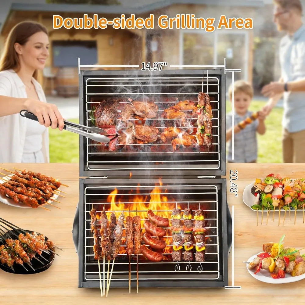 Rookloze 2-in-1 BBQ Grill – Draagbare Grill & Bakplaat voor Binnen en Buiten - 
Gratis verzending in Nederland