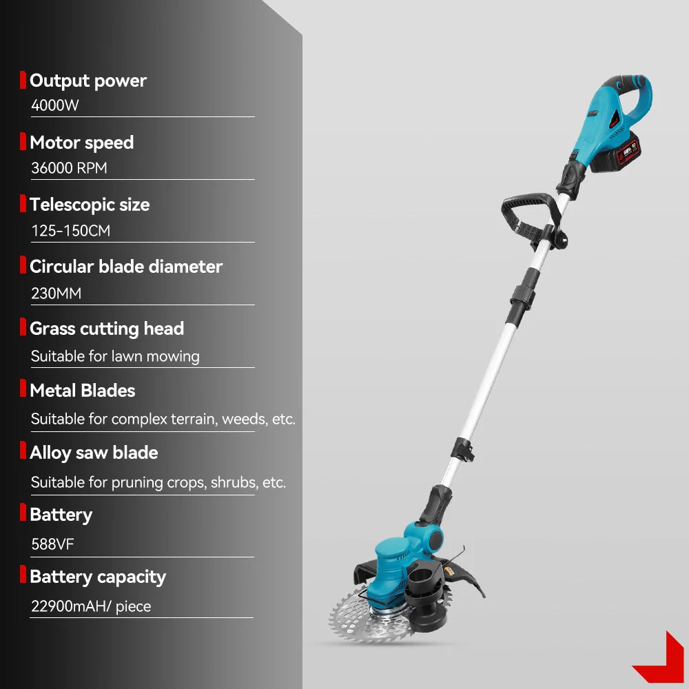 ONEVAN 9 inch Accu Grastrimmer - Gratis verzending in Nederland