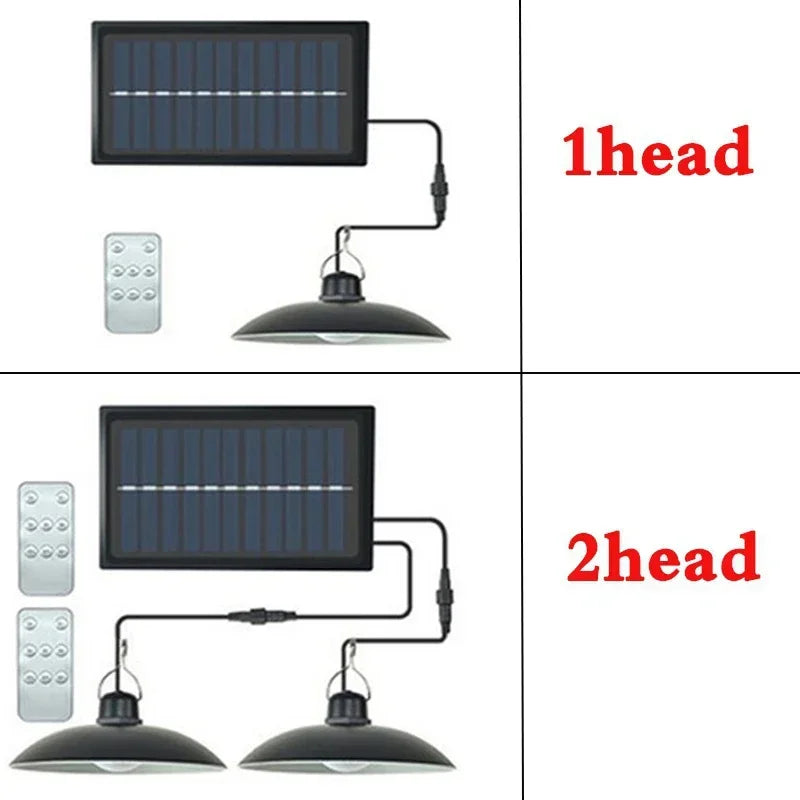 Solar Hanglamp Buiten – Waterdichte Dubbele LED Lamp op Zonne-energie - 
Gratis verzending in Nederland