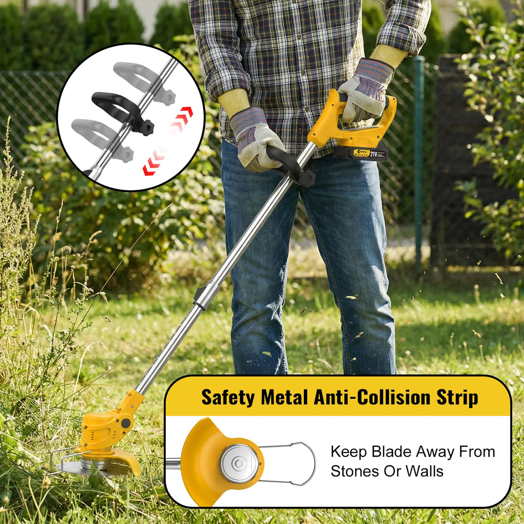 CONENTOOL 21V Accu Grastrimmer met Wielen - 
Gratis verzending in Nederland