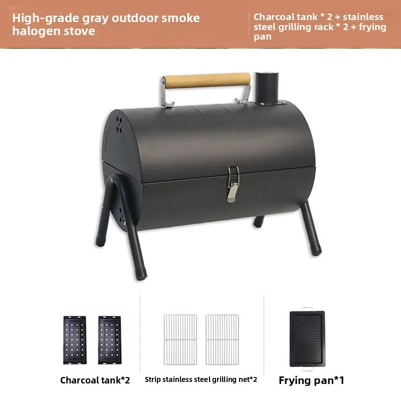 Rookloze 2-in-1 BBQ Grill – Draagbare Grill & Bakplaat voor Binnen en Buiten - 
Gratis verzending in Nederland