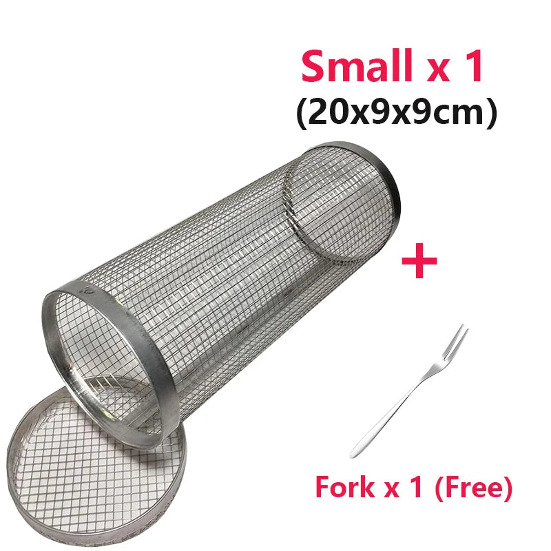 Roterende BBQ Grillmand – RVS Grilling Basket (1–4 stuks) - 
Gratis verzending in Nederland