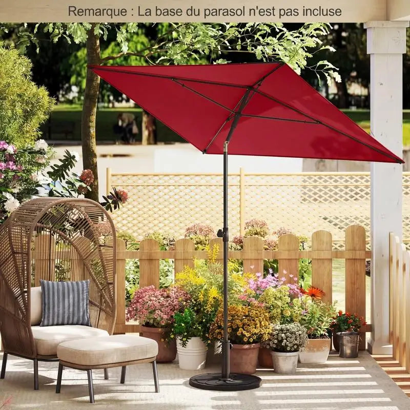 Rechthoekige Patio Parasol – 213 × 140 cm Zonwering voor Balkon en Terras - 
Gratis verzending in Nederland