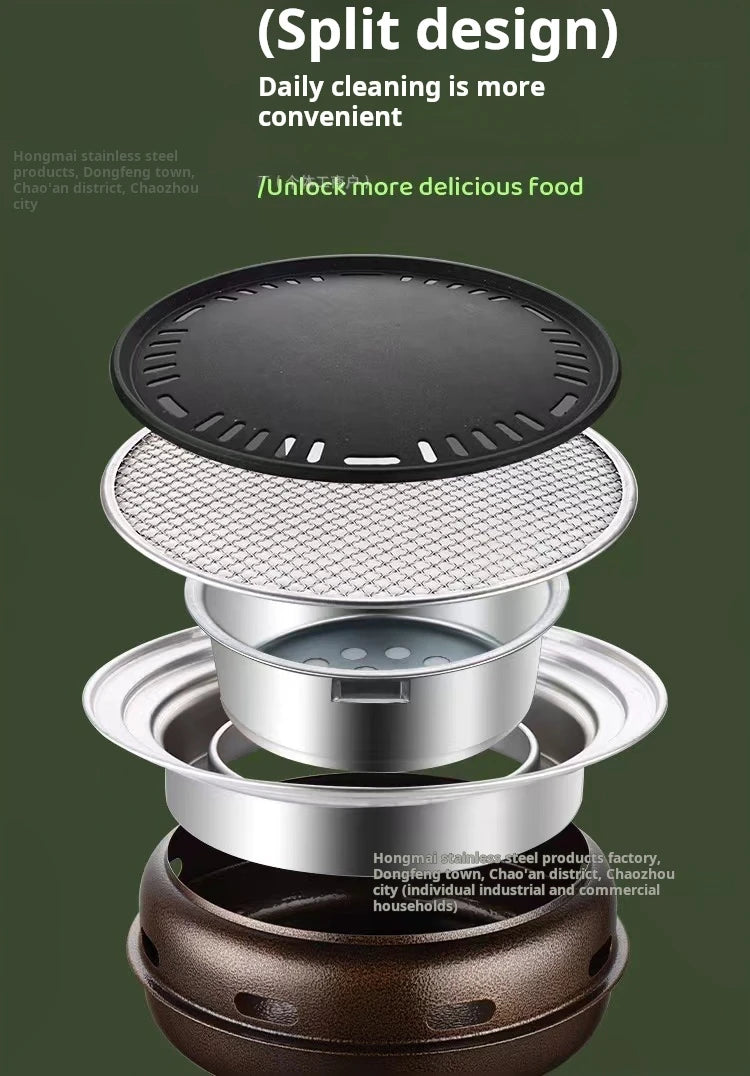 Koreaanse ronde BBQ grill -Gratis verzending in Nederland