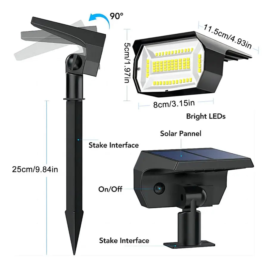 72/68 LED Solar Tuinspots - 
Gratis verzending in Nederland