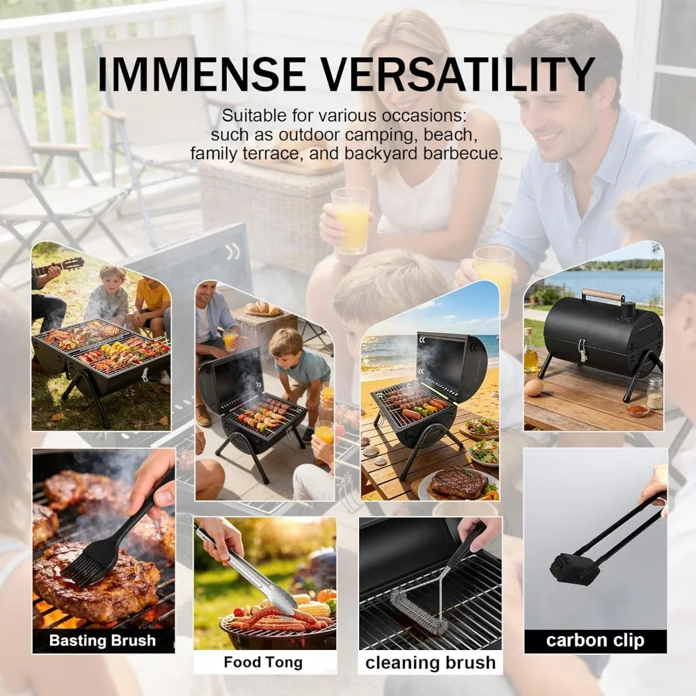 Rookloze 2-in-1 BBQ Grill – Draagbare Grill & Bakplaat voor Binnen en Buiten - 
Gratis verzending in Nederland