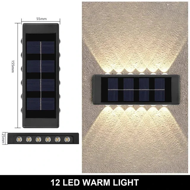 12 LED Solar Wandlamp – Waterdichte Tuinverlichting voor Buiten - 
Gratis verzending in Nederland