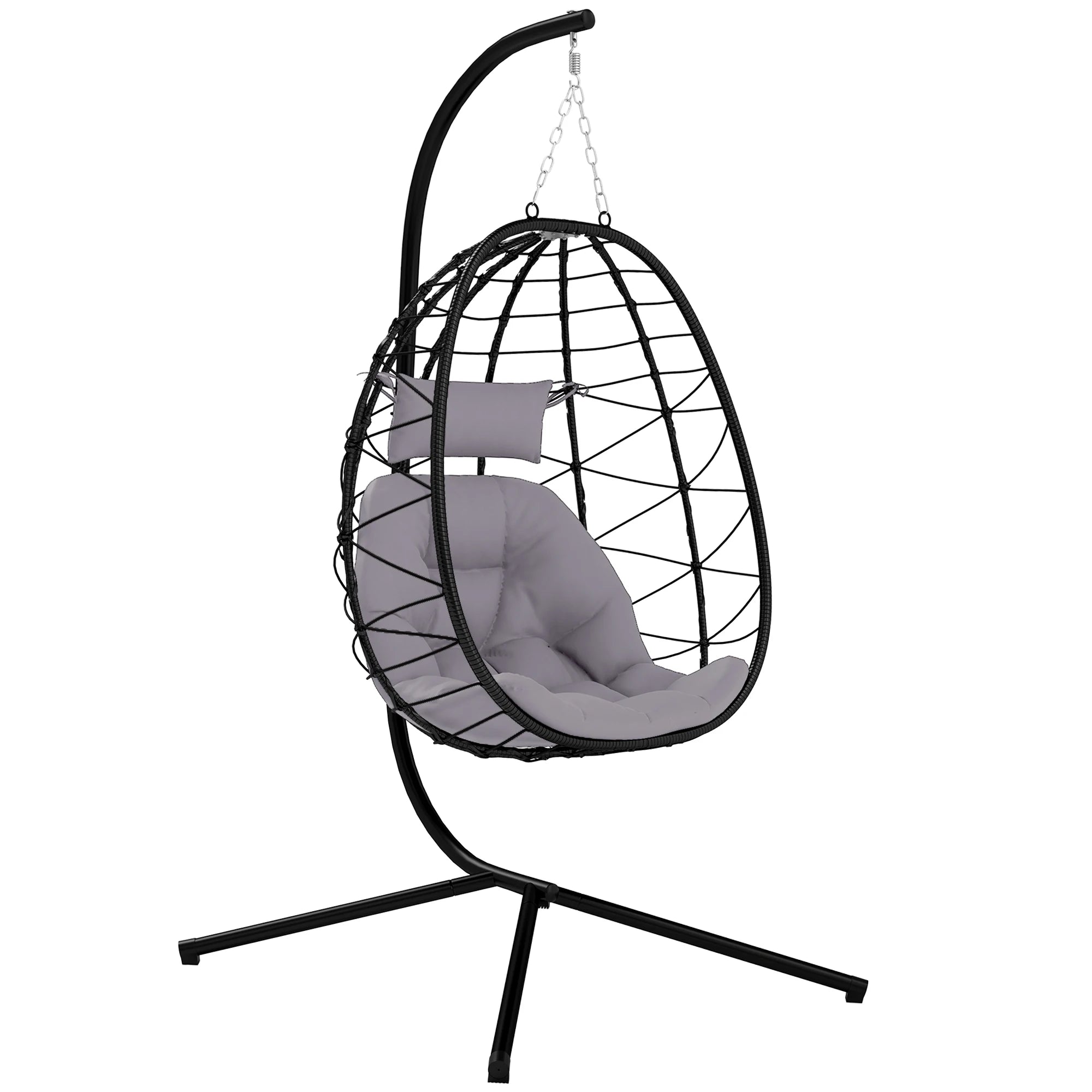 Outsunny Hangende Egg Chair met Standaard - 
Gratis verzending in Nederland