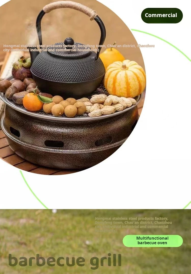 Koreaanse ronde BBQ grill -Gratis verzending in Nederland