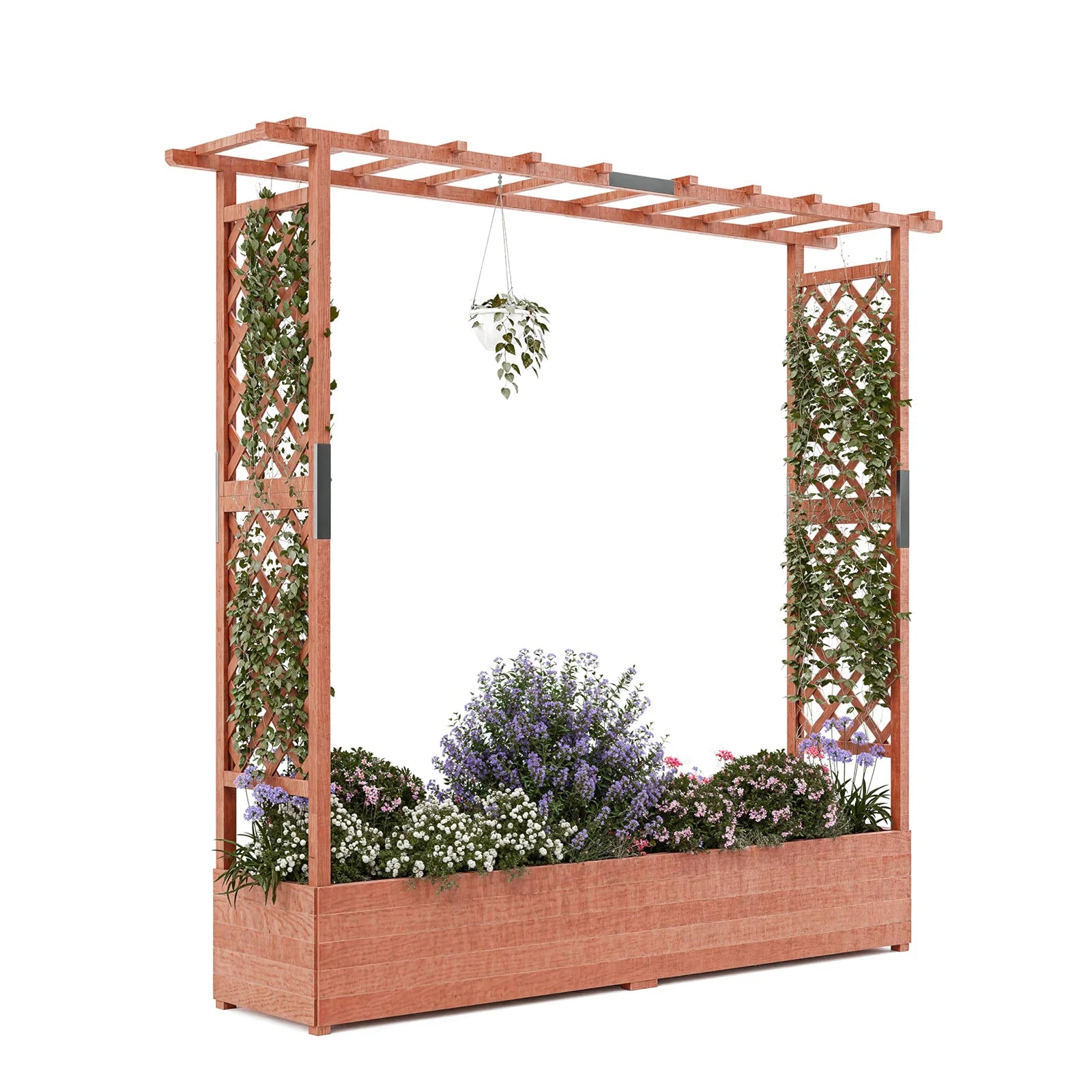 Houten Verhoogde Plantenbak met Klimrek