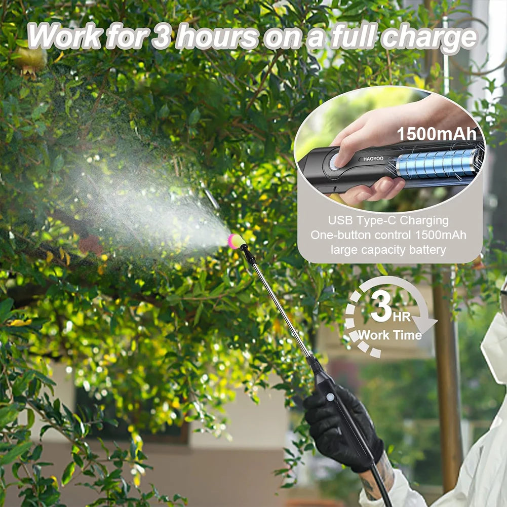 5L Shoulder Pesticide Electric Sprayer Plant Mister Automatic Garden Water Sprayer Bottle USB Rechargeable Agricultural Sprayer