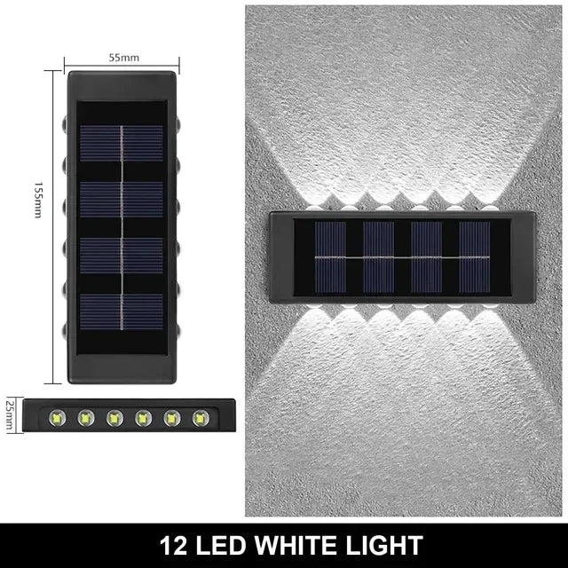 12 LED Solar Wandlamp – Waterdichte Tuinverlichting voor Buiten - 
Gratis verzending in Nederland