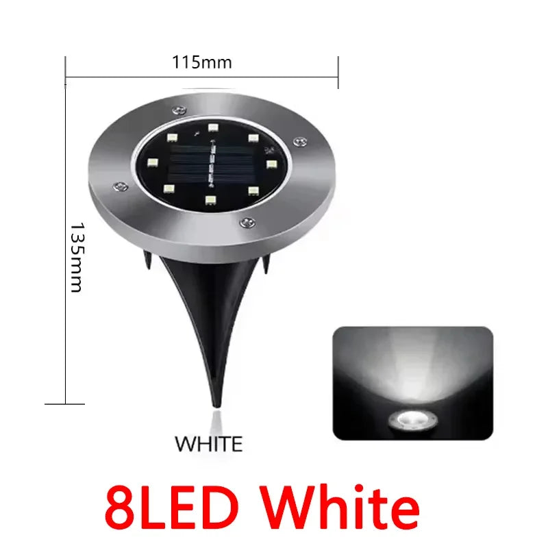 4/8 Stuks Solar Grondspots – 8/20 LED Buitenverlichting voor Tuin en Pad - 
Gratis verzending in Nederland