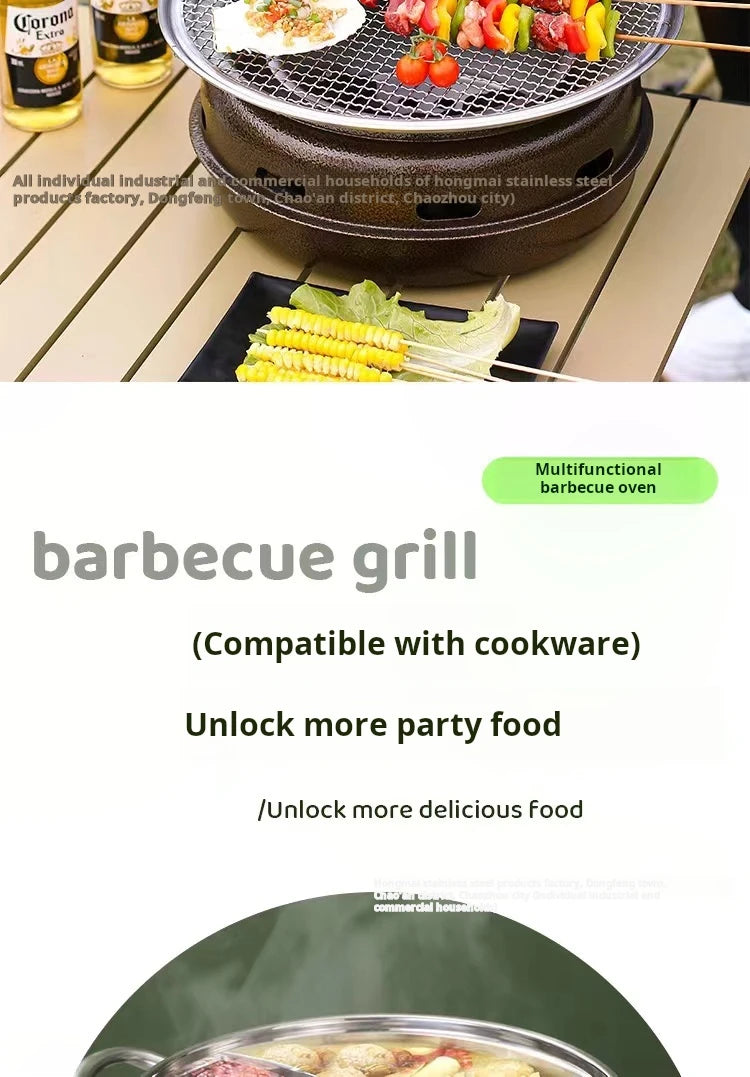 Koreaanse ronde BBQ grill -Gratis verzending in Nederland