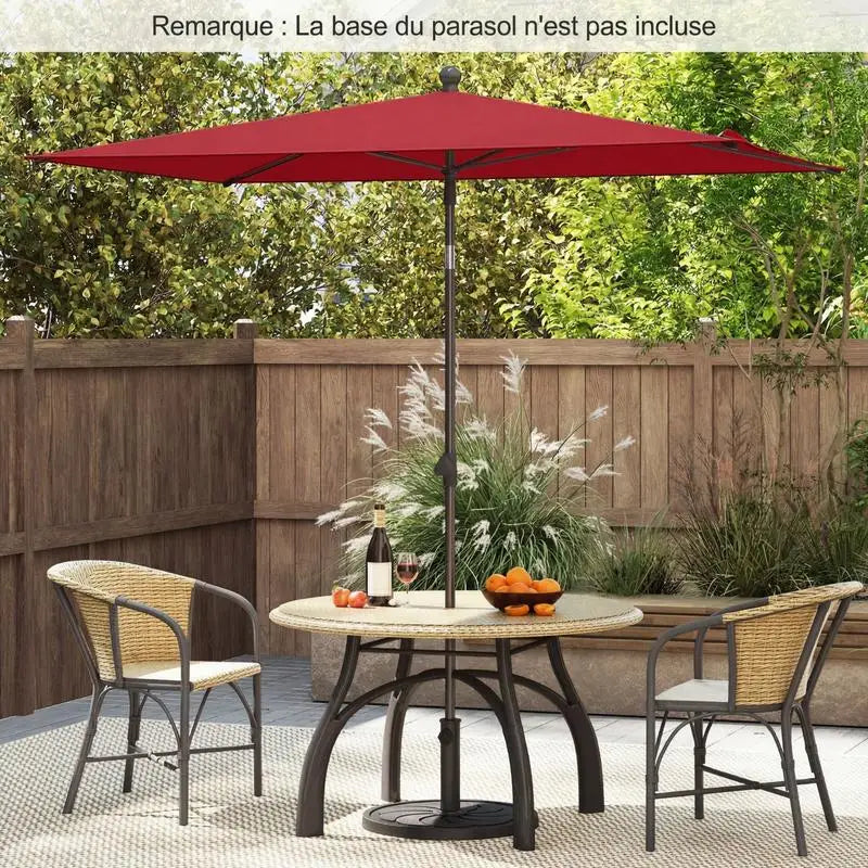 Rechthoekige Patio Parasol – 213 × 140 cm Zonwering voor Balkon en Terras - 
Gratis verzending in Nederland