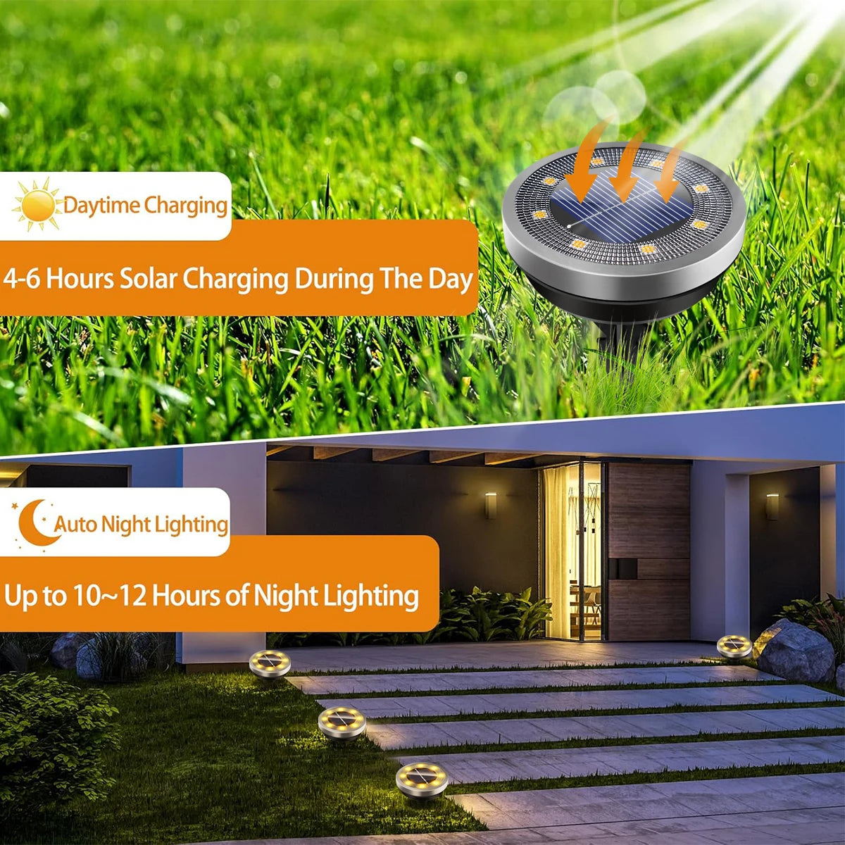 Set van 4 stuks. Solar grondlampen IP65 waterdicht  - Gratis verzending in Nederland
