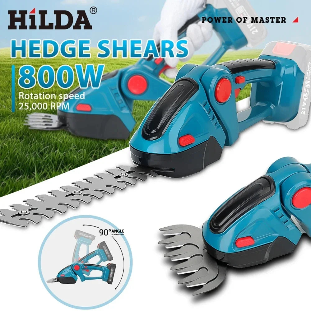 HILDA 2-in-1 Accu Heggenschaar & Gras-/Onkruidschaar - 
Gratis verzending in Nederland