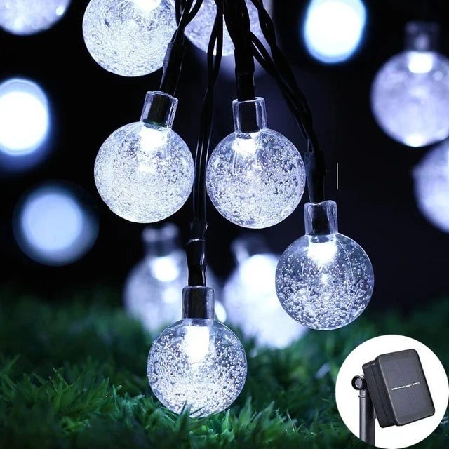 Solar Globe Lichtketting – Waterdichte LED Sfeerverlichting met 8 Modi, 4 Kleuren - 
Gratis verzending in Nederland