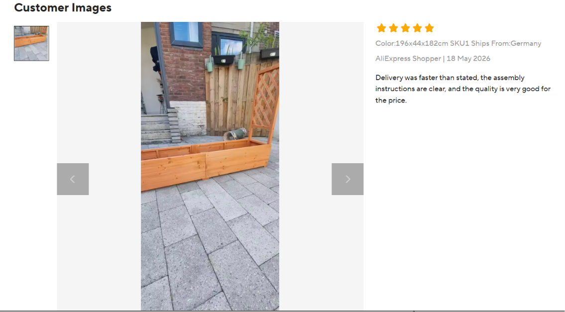 Houten Verhoogde Plantenbak met Klimrek